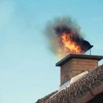 chimney service in Lacey helps prevent chimney fires like this one